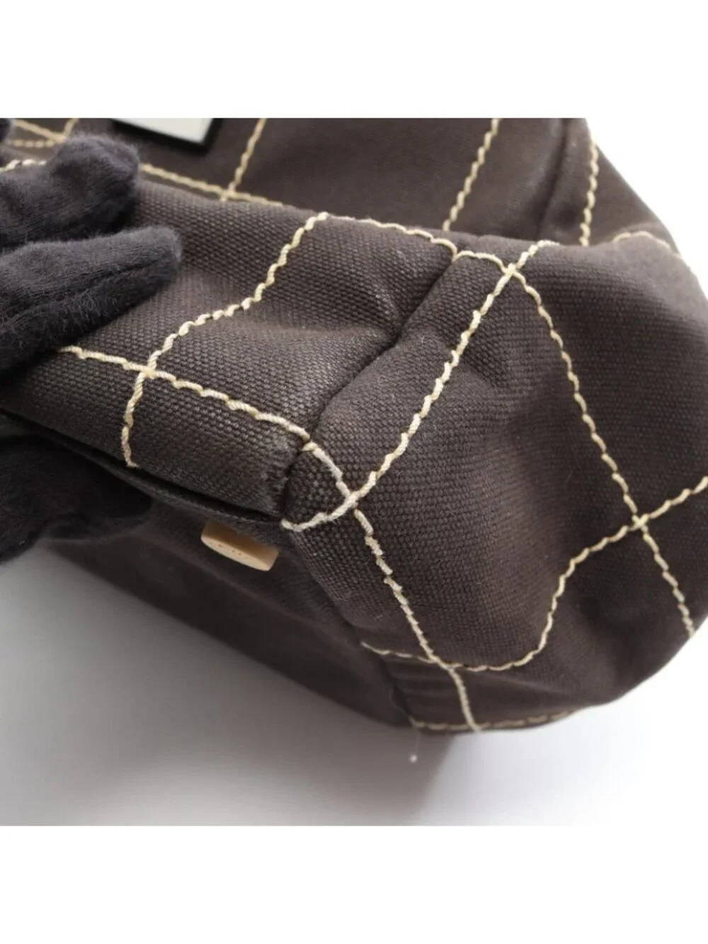 Chanel Choco Bar Black Leather Boston Bag